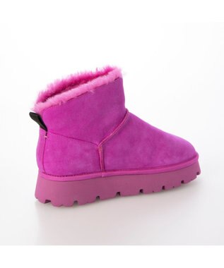 MODE ET JACOMO <carino>本革ムートンショートブーツ ピンク