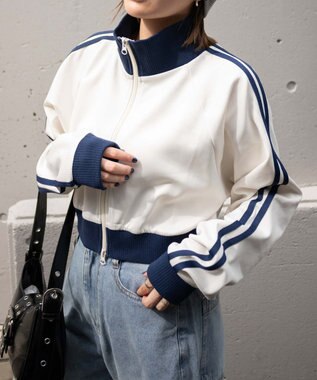 WEGO ショートトラックジャケット ネイビー