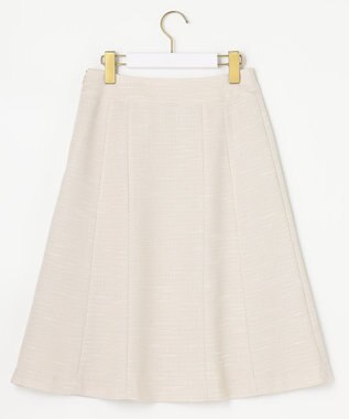 ANY SIS 【セットアップ対応】リップルボーダー フレア スカート シャンブレーベージュ