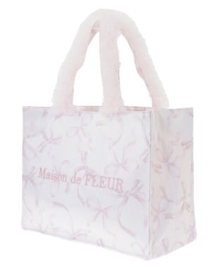 Maison de FLEUR ピンクマニアフリルスクエアトートSバッグ Light Pink