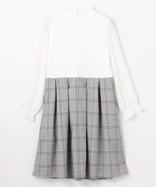 組曲 KIDS 【150-170㎝】 チェックワンピース＆T/Rジャケットセット サックスブルー