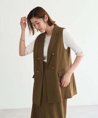 YECCA VECCA シアーMIX5分袖ニット Off White