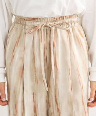 Green Parks アソート柄サイドラインパンツ Khaki