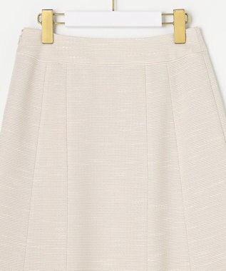 ANY SIS 【セットアップ対応】リップルボーダー フレア スカート シャンブレーベージュ