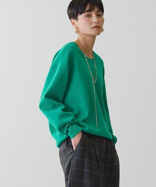 AMERICAN HOLIC スウェットライクニットプルオーバー Green