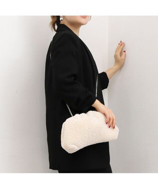 UNBILLION カシュカシュ cachecache / パール調ビーズ口金バッグ LBE