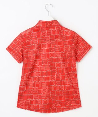 23区GOLF 盛夏対応のマルチ機能【接触冷感・UVケア・吸水速乾】【WOMEN】総ロゴ カノコシャツ オレンジ系5