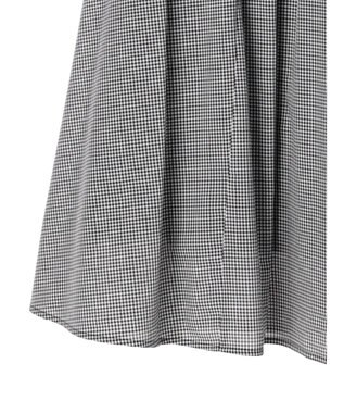 earth music&ecology ギャザーフレアスカート Gingham Check