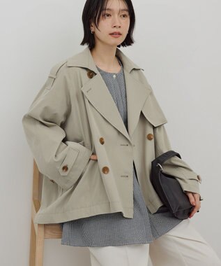 AMERICAN HOLIC 【先行予約】ショートトレンチコート Light Khaki