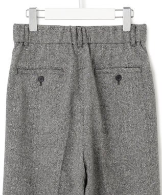 23区 シルクネップヘリンボーン ワイドパンツ ブラック系