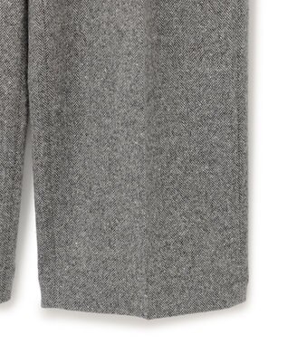 23区 シルクネップヘリンボーン ワイドパンツ ブラック系