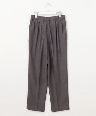 自由区 【XSサイズ～/洗える/セット着用可】キュプラリネンシャンタン イージーテーパードパンツ グレー系
