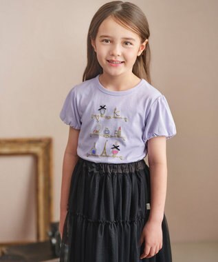 組曲 KIDS 【110-140㎝】 コスメティックTシャツ ラベンダー