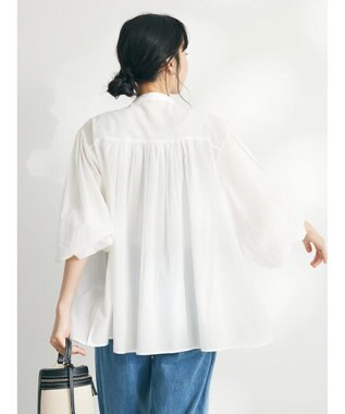 CRAFT STANDARD BOUTIQUE インド綿ピンタックブラウス Off White