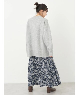 earth music&ecology ＦＬＵＦＦＹハイネックチュニック Light Gray Mixture