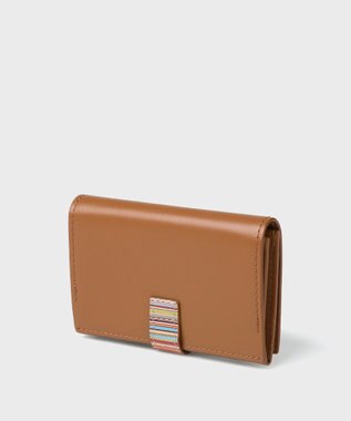 Paul Smith シグネチャーストライプタブ 名刺入れ ブラウン