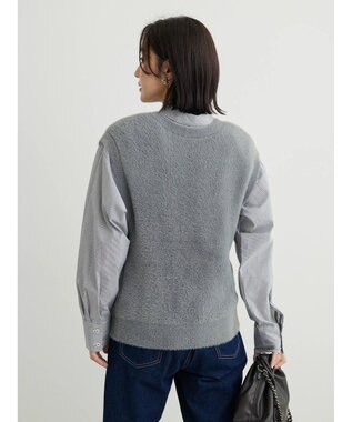 Green Parks Villains／ジャガードニットベスト Gray