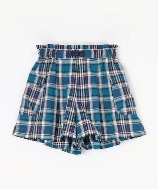 組曲 KIDS 【110-140cm】オーガニックコットンチェック ショートパンツ ネイビー系3