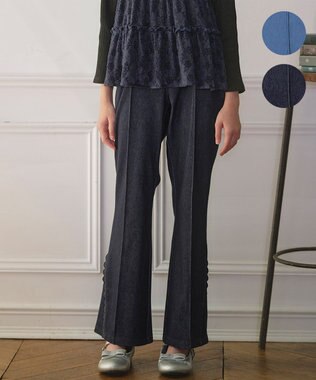  【150-160㎝】フレア デニムパンツ