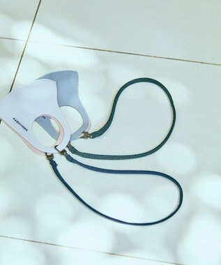 KASHIYAMA マスクストラップA ミディアムグレーストライプ