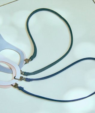 KASHIYAMA マスクストラップA ミディアムグレーストライプ