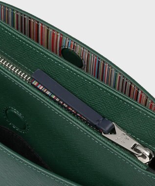 Paul Smith シグネチャーストライププラー 2WAY ミニショルダーバッグ グリーン