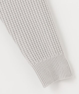 23区GOLF 【23Fondation/WOMEN】ワッフル ニット ライトグレー系