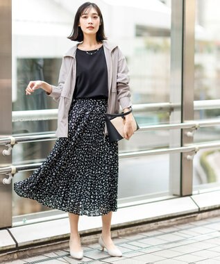 ANY SIS S エアリープリーツ スカート ブラックベース