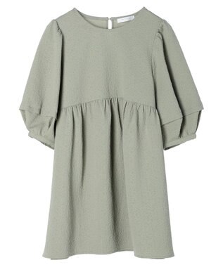 Green Parks ジャガードペプラムブラウス Light Khaki