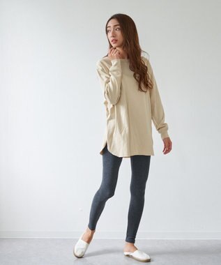 OP／FILA 【OP】あたたか表起毛レギンス チャコールグレー