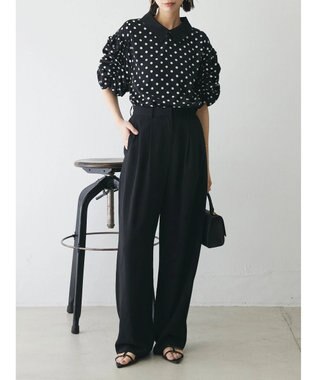 Green Parks AnriettMusee ギャザースリーブブラウス Dot