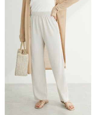 Green Parks BEST PRICE セルフカットプリーツパンツ Ivory