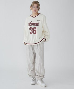 WEGO 【ユニセックス着用ITEM】ナンバリングプルオーバー オフホワイト