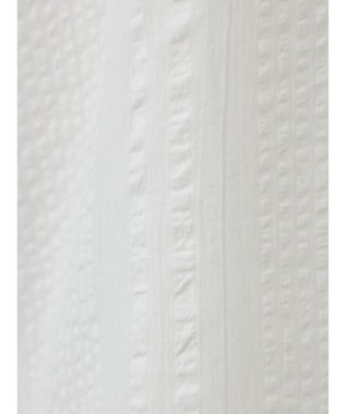 Green Parks インド綿 シアサッカーシャツ Off White