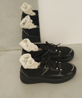 steppi グリッター ランニング シューズ ブラック