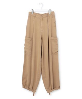 23区 L 【SLOW/一部店舗限定】ガーメントツイル ワイドタック パンツ ベージュ系