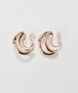 Phoebe 〈痛くないシリーズ/アレルギー対応〉シャイニーダブルフープライトフィットイヤリング　シャンパン シャンパンゴールド