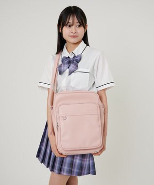 WEGO 【SCHOOLITEM】PUスクールショルダーバッグ ピンク