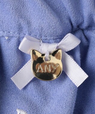 ANY KIDS ネコ×ドット刺繍 スキャッツ ラベンダー