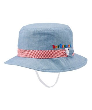 MIKI HOUSE HOT BISCUITS 【44-54cm】 ダンガリー素材 クロッシェ(帽子) ブルー
