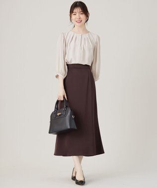 ANY SIS L 【洗える】プリーツスリーブ ブラウス アイボリー