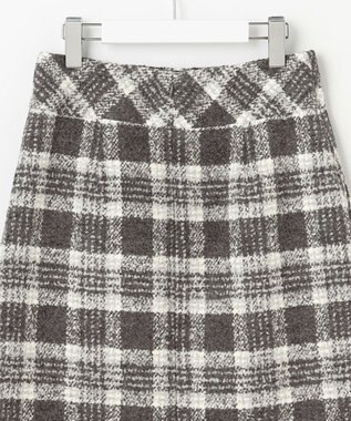 自由区 L BALLIループミルドチェック スカート グレー×オフ