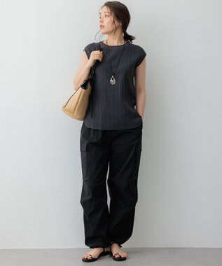 23区 【CLASSY.6月号掲載】雑材ミドル トートバッグ ブラックミックス