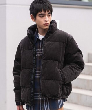 WEGO 【ユニセックス着用ITEM/MLサイズ展開】コーデュロイパファーブルゾン ブラックその他