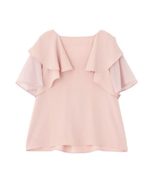 YECCA VECCA リボンスリーブブラウス Pink