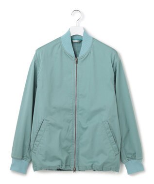 J.PRESS YORK STREET 【UNISEX】サテンストレッチ MA-1 ブルゾン ライトグリーン系