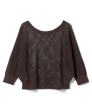 Chacott Chacott BALANCE【ノーソーイングニット】7分袖メッシュニットTシャツ ダークブラウン
