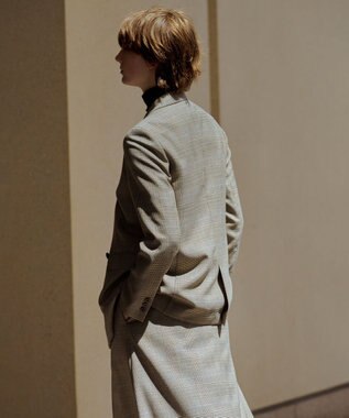 J.PRESS LADIES S モナベールツイル チェック ダブル ジャケット ブラウンチェック系