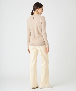 BEIGE， 【WEB限定・S-size】ROGAN / クルーネックニット Off White×Taupe