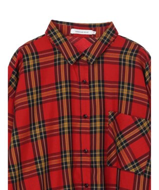 AMERICAN HOLIC イージーケアチェックシャツ Check RED